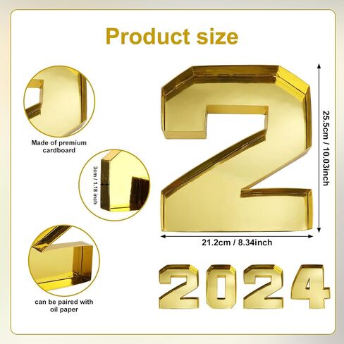 4pcs 2024 Number Charcuterie Board Box, Fillable Numbers Food Trays Candy Cupcake Container Fruit Platter for Birthday Party Graduation Anniversary Banquet New Year in Saudi Arabia