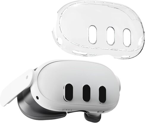 VR Shell Cover Skin for Meta Quest 3 Headset Accessories, VR Headset Protector for Oculus Quest 3 VR Headsets (ABS Material Clear) in Saudi Arabia