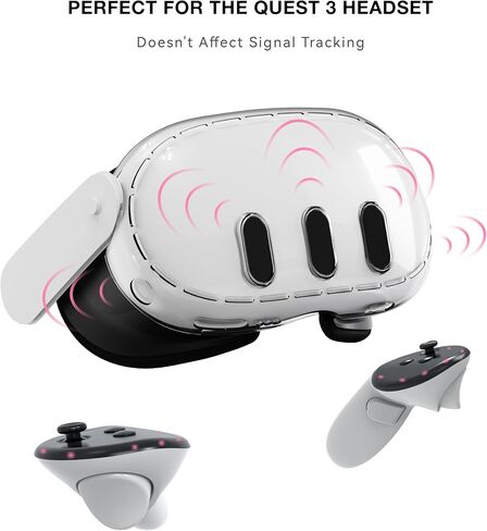 VR Shell Cover Skin for Meta Quest 3 Headset Accessories, VR Headset Protector for Oculus Quest 3 VR Headsets (ABS Material Clear) in Saudi Arabia