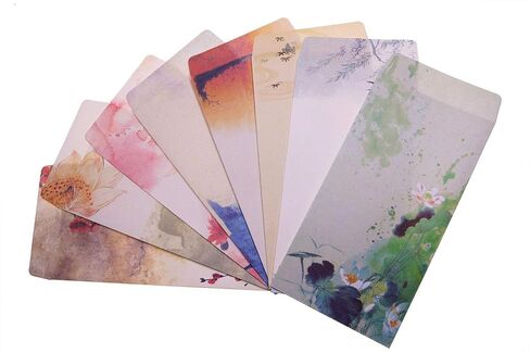 Penta Angel 32 Pcs Vintage Stationery Paper Romantic Love Letter Writing Paper Old Style Poetry Note Card Blank with 16 Cute Retro Envelopes, Stationery Paper and Envelops Set (8 styles) in Saudi Arabia