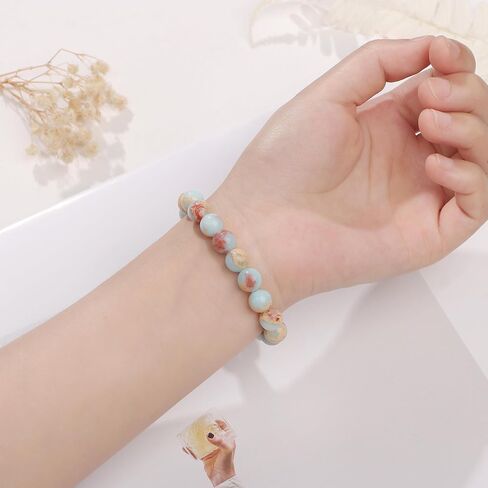 Yiyang 40th 50th 60th 70th 80th Birthday Gifts for Women, Natural Stone Beaded Bracelet Unique Gifts for Women Mom Daughter Sister Wife Grandma in Saudi Arabia