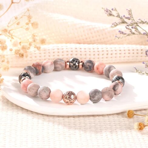 Yiyang 40th 50th 60th 70th 80th هدايا عيد ميلاد للنساء، الحجر الطبيعي مطرز سوار هدايا فريدة للنساء أمي ابنة أخت زوجة الجدة in Kuwait