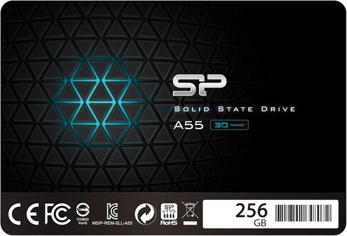 سيليكون باور 256 جيجا SSD 3D NAND A55 SLC Cache Performance Boost SATA III 2.5 بوصة محرك الحالة الصلبة الداخلي SU256GBSS3A55S25AH in Saudi Arabia