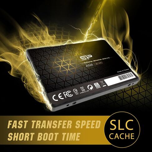 Silicon Power 256GB SSD 3D NAND A55 SLC Cache Performance Boost SATA III 2.5" Internal Solid State Drive SU256GBSS3A55S25AH in Kuwait