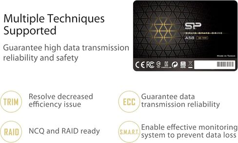 Silicon Power 256GB SSD 3D NAND A55 SLC Cache Performance Boost SATA III 2.5" Internal Solid State Drive SU256GBSS3A55S25AH in Kuwait