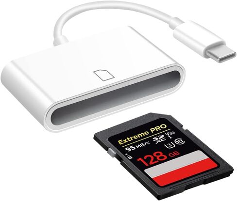 SD Card Reader, Seminer USB C to SD Card Camera Reader Adapter with Type-C and OTG Function Compatible with Samsung S20/S10/Note, 2018Pad Pro, Google Pixel, MacBook, White in Saudi Arabia