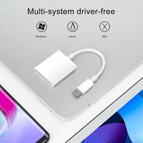 SD Card Reader, Seminer USB C to SD Card Camera Reader Adapter with Type-C and OTG Function Compatible with Samsung S20/S10/Note, 2018Pad Pro, Google Pixel, MacBook, White in Saudi Arabia