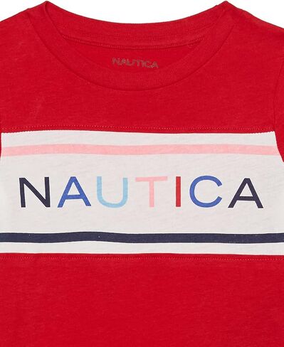 Nautica Girls' Short Sleeve Graphic Logo T-Shirt, Everyday Casual Wear, Soft & Comfortable Fit in Saudi Arabia
