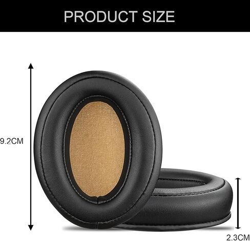 وسائد أذن بديلة لسماعات Sennheiser Momentum 2.0 (Momentum 2, M2)، HD1 حول الأذن، وسائد الأذن مع رغوة عازلة للضوضاء عالية الكثافة، مصنوعة من الجلد - أسود in Saudi Arabia