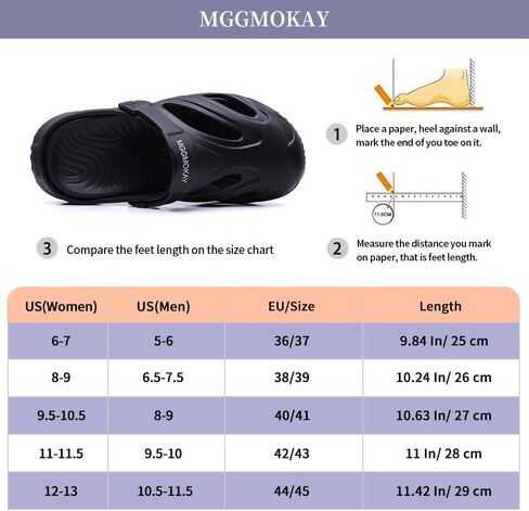 MGGMOKAY Unisex Mules Clogs Sandals Garden Shoes Beach Slippers with Removable Cushion Footbed in Saudi Arabia