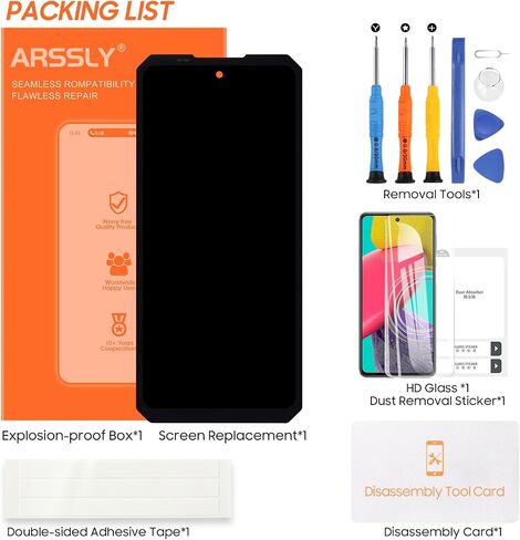 مجموعة استبدال شاشة Oukitel WP19 لشاشة Oukitel WP17 LCD مقاس 6.78 بوصة محول رقمي لشاشة تعمل باللمس أجزاء إصلاح زجاجية مع أدوات (أسود) in Saudi Arabia