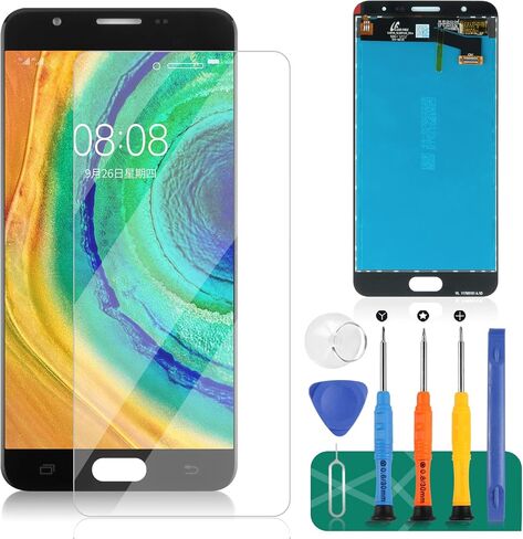 Srjtek for Samsung Galaxy J7 Prime Screen Replacement LCD Display Touch Digitizer Glass Sensor G610 G6100 G610F SM- G610M/DS SM-610F/DS On7 2016 Parts in Saudi Arabia