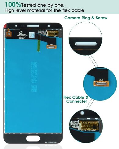 Srjtek for Samsung Galaxy J7 Prime Screen Replacement LCD Display Touch Digitizer Glass Sensor G610 G6100 G610F SM- G610M/DS SM-610F/DS On7 2016 Parts in Saudi Arabia