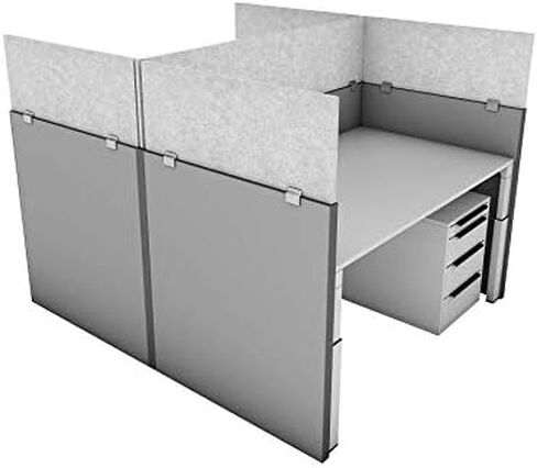 Panel Cubicle Mounted PET Privacy Screen, 18" X 36", Stone in Kuwait