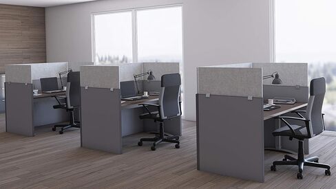 Panel Cubicle Mounted PET Privacy Screen, 18" X 36", Stone in Kuwait