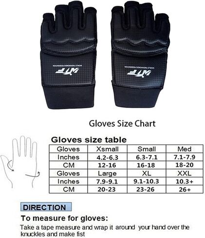 Taekwondo Gloves, WTF Approved Muay Thai Sandbag Boxing Training Punching Bag Half Finger Mitts Sparring Martial Arts Karate Fighting MMA Gloves for Men Women Kids in Saudi Arabia