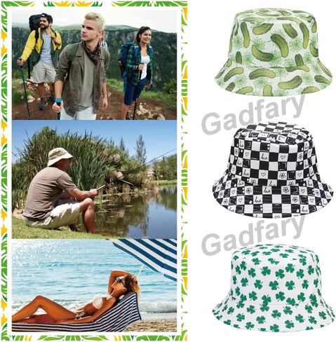 قبعة دلو للنساء والرجال من القطن خفيفة الوزن ومسامية للسفر والشاطئ في الهواء الطلق قبعات دلو للجنسين in Kuwait