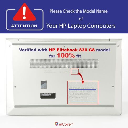 mCover Case Compatible ONLY for 2020~2022 13.3" HP EliteBook 830 G7 / G8 (Intel CPU) | EliteBook 835 G7 / G8 (AMD CPU) Series Windows Laptop (NOT Fitting Any Other HP Models) - Clear in Saudi Arabia