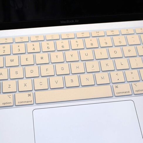 Se7enline متوافق مع غطاء لوحة مفاتيح MacBook Air 2018/2019/2020/2021/2022/2023/2024 لجهاز MacBook Air 13 بوصة معرف اللمس مع شاشة Retina M1 A2337/A2179 تخطيط أمريكي، ذهبي in Kuwait