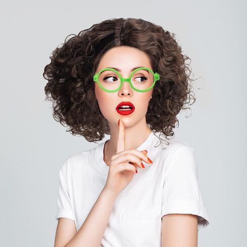 for Mirabel Cosplay Costume Accessories Set Including Curly Wig Green Glasses Pompom Earrings Bag for Girls Women in Saudi Arabia