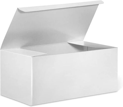 Premium Clay Coated Kraft Paperboard White Non-Window Lock Corner Bakery Box, 9 Length x 5 Width x 4 Height (Case S964 S964 in Saudi Arabia