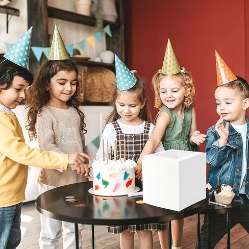 20 قطعة من علب الكيك مقاس 8x8x8 بوصة مع نافذة، وصناديق حلوى المخابز البيضاء، وحاويات كعكة مربعة من درجة الطعام in Kuwait