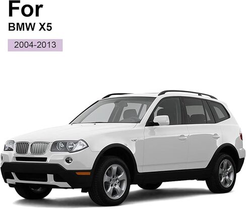 2 قطعة رف سقف فضي العارضة لسيارات BMW X5 2004 2005 2006 2007 2008 2009 2010 2011 2012 2013 AZHZ سبائك الألومنيوم حامل سقفي العارضة in Kuwait