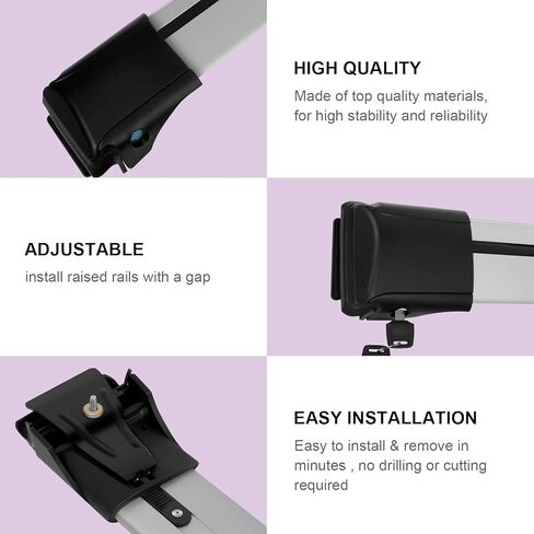 2 قطعة رف سقف فضي العارضة لسيارات BMW X5 2004 2005 2006 2007 2008 2009 2010 2011 2012 2013 AZHZ سبائك الألومنيوم حامل سقفي العارضة in Kuwait