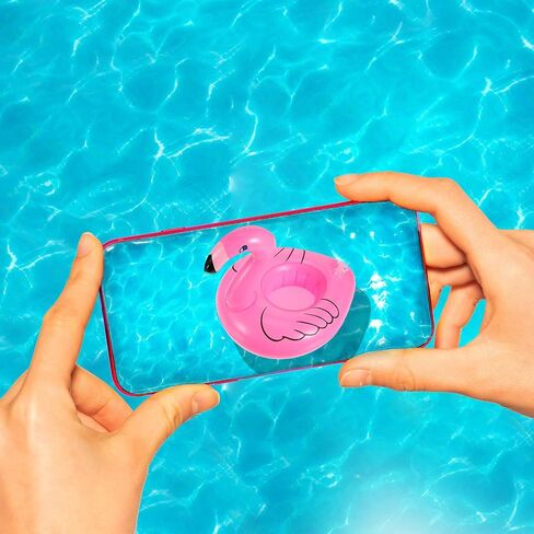 Skylety 48 Pieces Flamingo Inflatable Drink Holders Drink Float Swimming Pool Float Pink Flamingo Cup Holders for Beverage Cans Cups Bottles Pool Party in Saudi Arabia