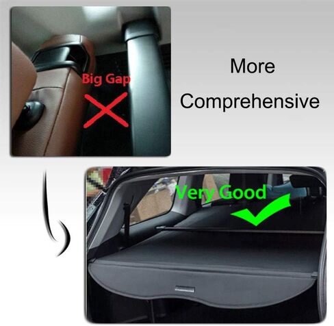kaungka Updated Version:Cargo Security Rear Trunk Cover Retractable for 10-15 Lexus Rx350 Rx450H Cargo Cover Black (There is no Gap Between The Back Seats and The Trunk Cover) in Saudi Arabia