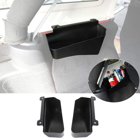 RT-TCZ for Wrangler JK Rear Wheel Well Storage Organizer Bin, Trunk Storage Box for Jeep Wrangler JK JKU 2007-2017 Sport X Sahara Rubicon 4 Door Black Accessories 2pcs in Saudi Arabia