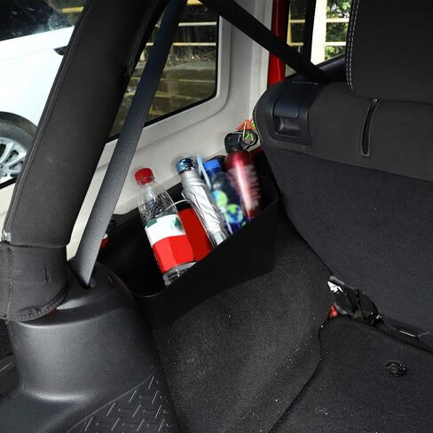 RT-TCZ for Wrangler JK Rear Wheel Well Storage Organizer Bin, Trunk Storage Box for Jeep Wrangler JK JKU 2007-2017 Sport X Sahara Rubicon 4 Door Black Accessories 2pcs in Saudi Arabia