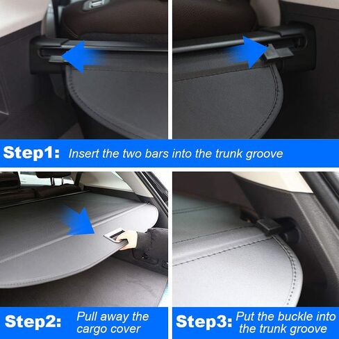 Cargo Cover for Hyundai Santa Fe Accessories 2019 2020 2021 2022 2023 Black Trunk Shade Luggage Security Cover in Saudi Arabia