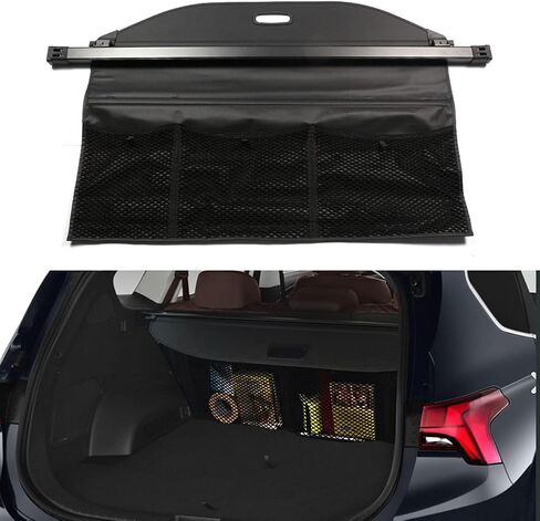 Cargo Cover for Hyundai Santa Fe Accessories 2019 2020 2021 2022 2023 Black Trunk Shade Luggage Security Cover in Saudi Arabia