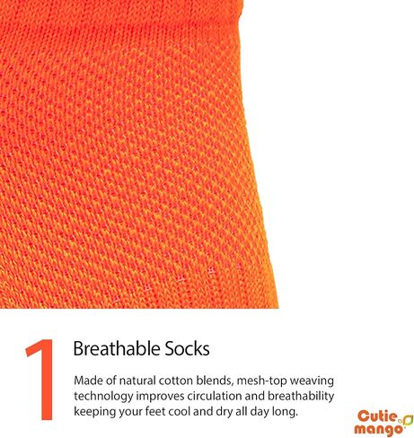 CUTIE MANGO Women's Sports Ankle Socks Athletic Running Thickened Cushioned Breathable Fabric Reinforced Heel & Toe Low Cut in Saudi Arabia