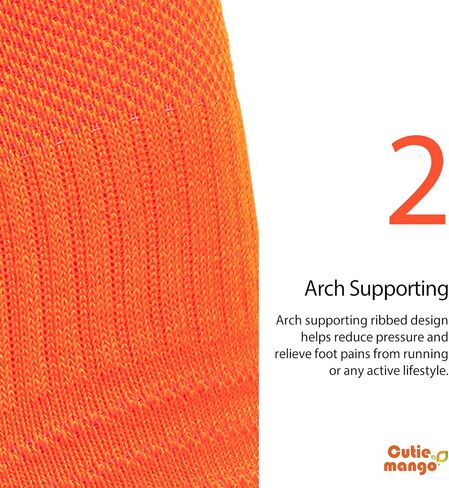 CUTIE MANGO Women's Sports Ankle Socks Athletic Running Thickened Cushioned Breathable Fabric Reinforced Heel & Toe Low Cut in Saudi Arabia