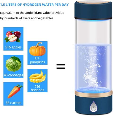 جهاز اختبار جودة المياه الرقمي 4 في 1 PH/ORP/H2/TEMP وزجاجة ماء مولد الهيدروجين in Kuwait