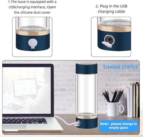 جهاز اختبار جودة المياه الرقمي 4 في 1 PH/ORP/H2/TEMP وزجاجة ماء مولد الهيدروجين in Kuwait