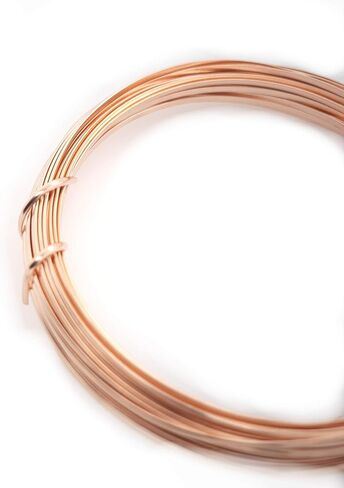 20 Gauge, 14/20 Rose Gold Filled Wire (Half Round) Dead Soft 14K Pink Gold Filled Wire Made in USA - 15FT by CRAFT WIRE in Kuwait