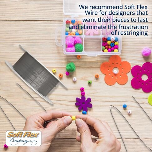 سلك خرز Soft Flex Econoflex Hobby - سلك مرن من الفولاذ المقاوم للصدأ للصياغة - 7 حبلا 0.19 30 قدم in Kuwait
