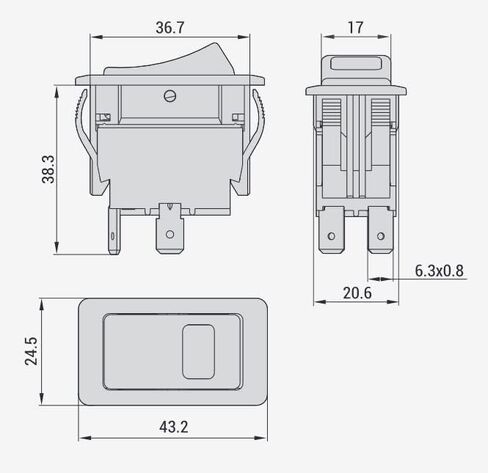 HQRP ON Off Rocker Switch 4-Prong 20A 125V متوافق مع KEDU HY60E، 2LNC4، D507336، أدوات Shopsmith، UL المدرجة in Saudi Arabia