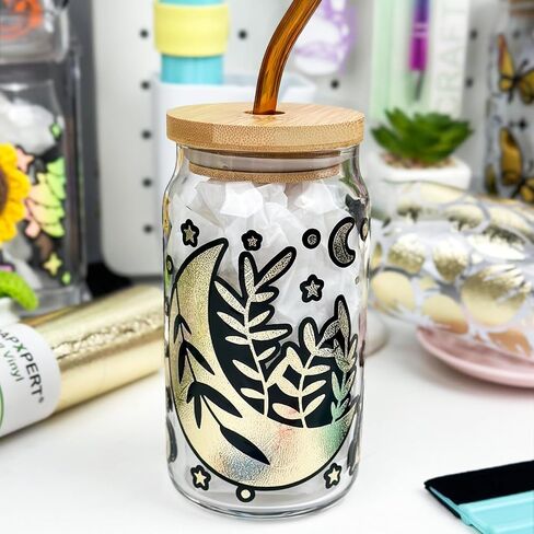 لفة فينيل لاصقة من الفينيل المعدني المزخرف من WRAPXPERT مقاس 30.48 سم × 12.7 سم، لفة فينيل لاصقة دائمة من الذهب الشمبانيا للمشروعات اليدوية، ديكور المنزل جميع قطع الحرف اليدوية in Kuwait