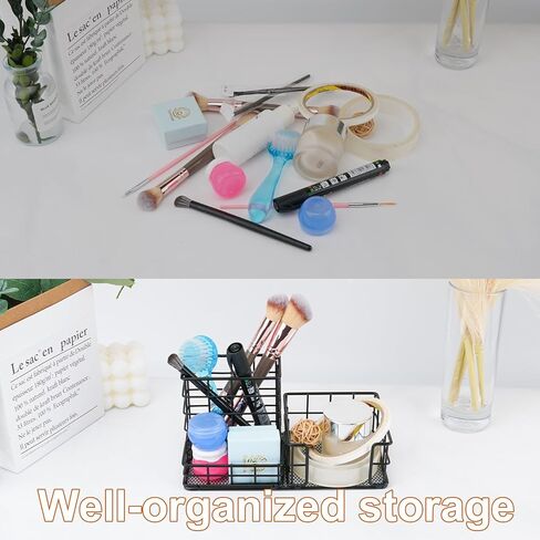 Mesh Pen Holder Office Stationery Storage Box Desk Accessories Storage Bins for Memo Folder Office Supplies Student Desktop or Closet Organizers and Storage Memo Holder Sticky Note Dispenser in Kuwait