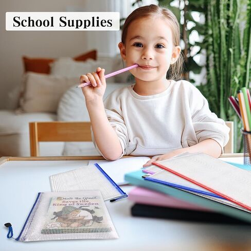 12 قطعة من الحقيبة الشبكية بسحاب للمنظم، 6 أحجام من أكياس السحاب المقاومة للماء، 6 ألوان لحقيبة المستندات البلاستيكية، متعددة الأغراض لتخزين السفر والأجهزة المكتبية وتنظيم المنزل in Kuwait