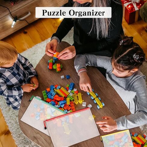 12 قطعة من الحقيبة الشبكية بسحاب للمنظم، 6 أحجام من أكياس السحاب المقاومة للماء، 6 ألوان لحقيبة المستندات البلاستيكية، متعددة الأغراض لتخزين السفر والأجهزة المكتبية وتنظيم المنزل in Kuwait