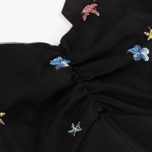 ODIZLI Women’s 1950s Retro Vintage Dress Adjustable Spaghetti Straps Mesh Strawberry/Flower/Cherry Swing Dress Cocktail Dress in Saudi Arabia