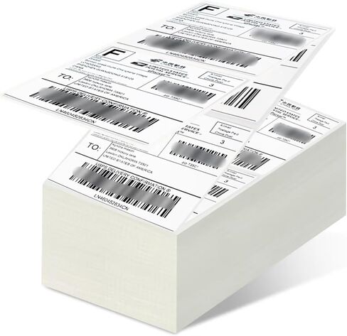 ملصقات حرارية مباشرة مقاس 4 × 6 بوصات، ملصقات شحن قابلة للطي للطابعة، 500 ملصق لكل مجموعة، مقاومة للماء، مجموعة واحدة in Kuwait