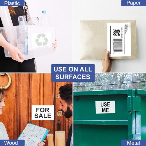 TYH Supply نصف ورقة ملصقات عنوان الشحن باللون الأبيض غير اللامع 8.5 × 5.5 بوصة، 200 ملصق، ليزر ونفث الحبر، لاصق قوي، متوافق مع قالب Avery 8126 in Kuwait