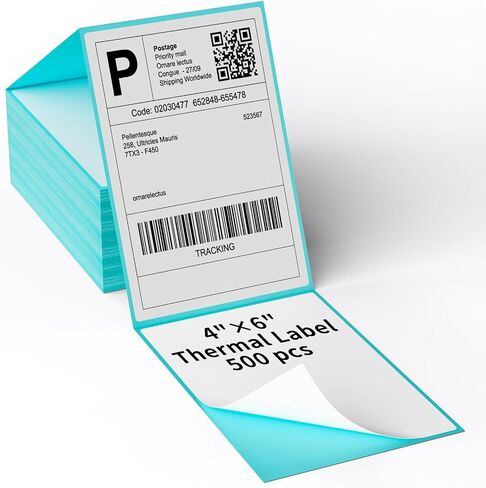 MFLABEL Thermal Direct Shipping Label 4x6 Thermal Labels 500 Labels per Stack,1 Stack - Commercial Grade in Saudi Arabia