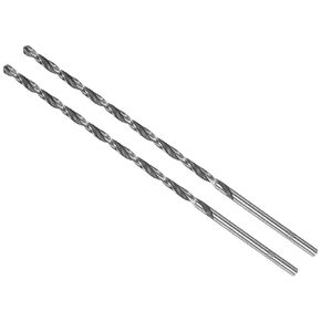 Extra Long Twist Drill Bits, 5mm Drill Diameter 160mm Length, High Speed Steel Straight Shank Jobber Drill Bit - (Applications: for Wood Malleable Iron Aluminum Plastic), 2-Piece